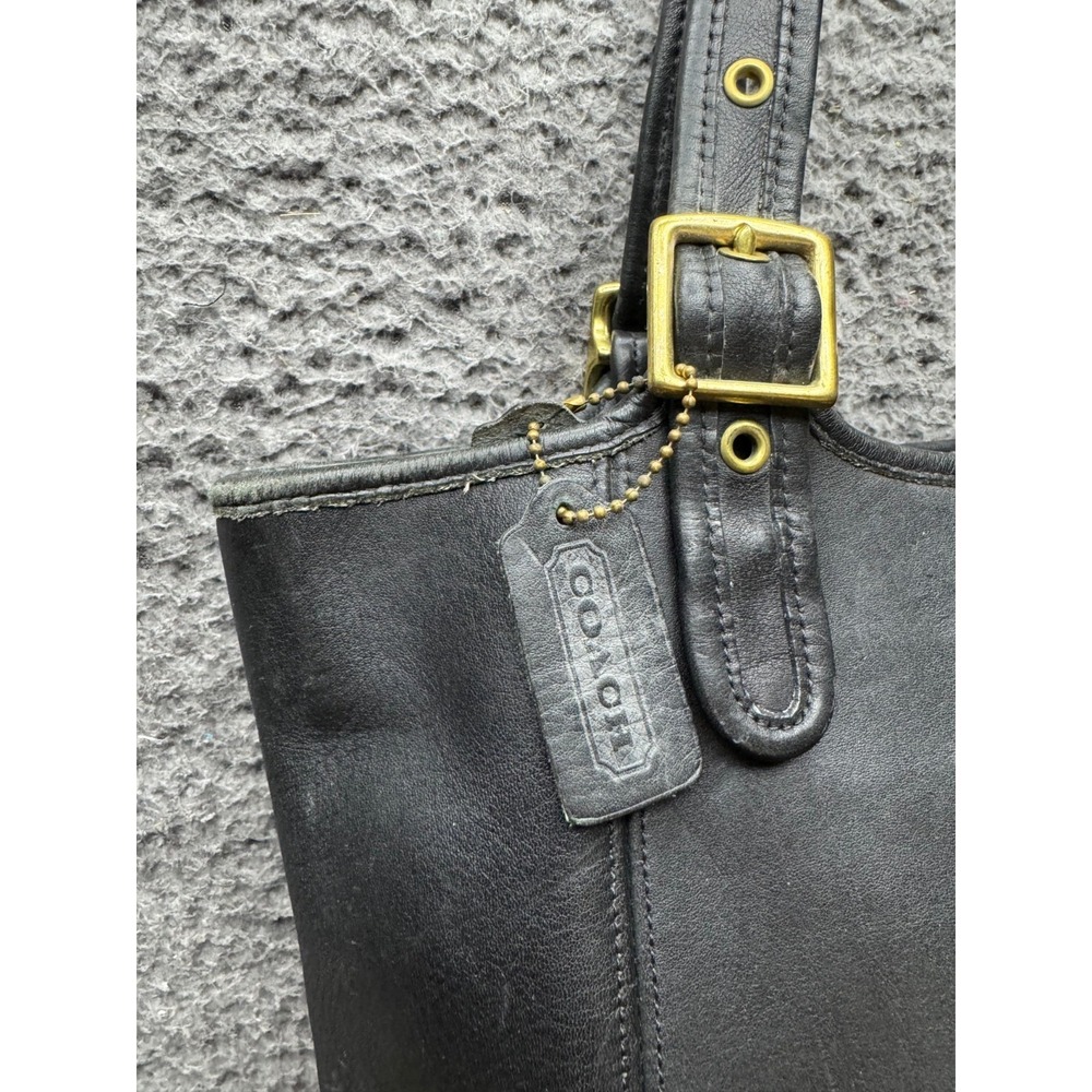 Vintage 90's Women's Coach Legacy Leather Shopper Tote Shoulder Bag Black - Picture 5 of 16